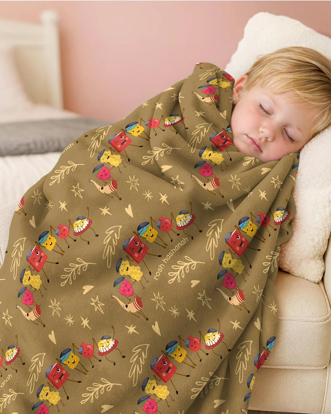 Let's Celebrate Rosh Hashanah Bamboo Blanket