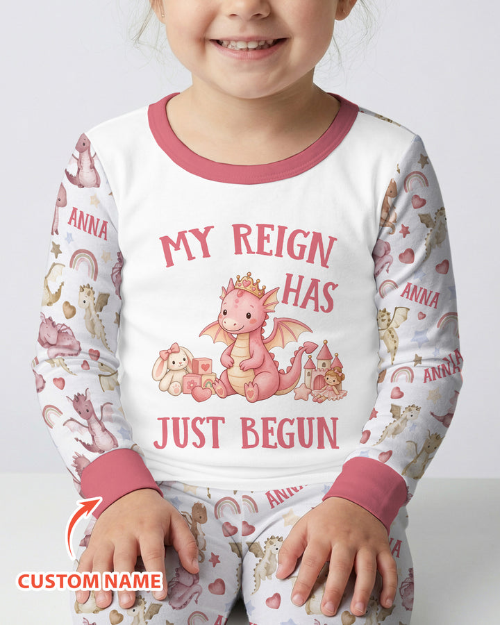 My Reign Has Just Begun Custom Name Bamboo Two Piece Long Sleeve Pajama Set