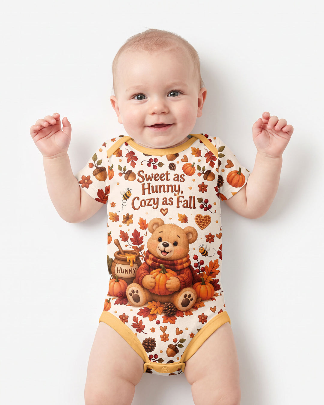 Cozy Hunny Bear Fall Bamboo Bodysuit