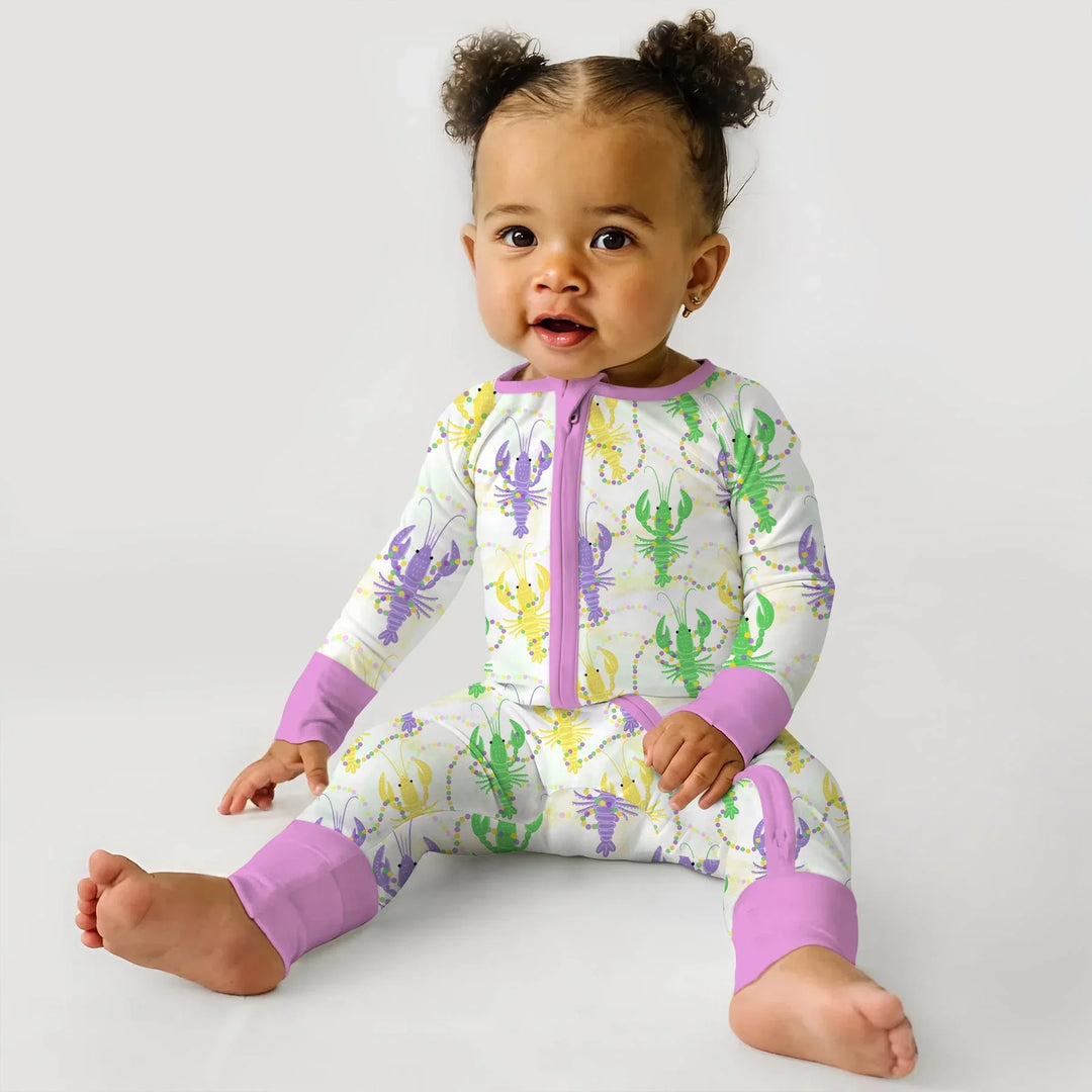 Mardi Gras Crawfish Family Matching Bamboo Convertible Zippy