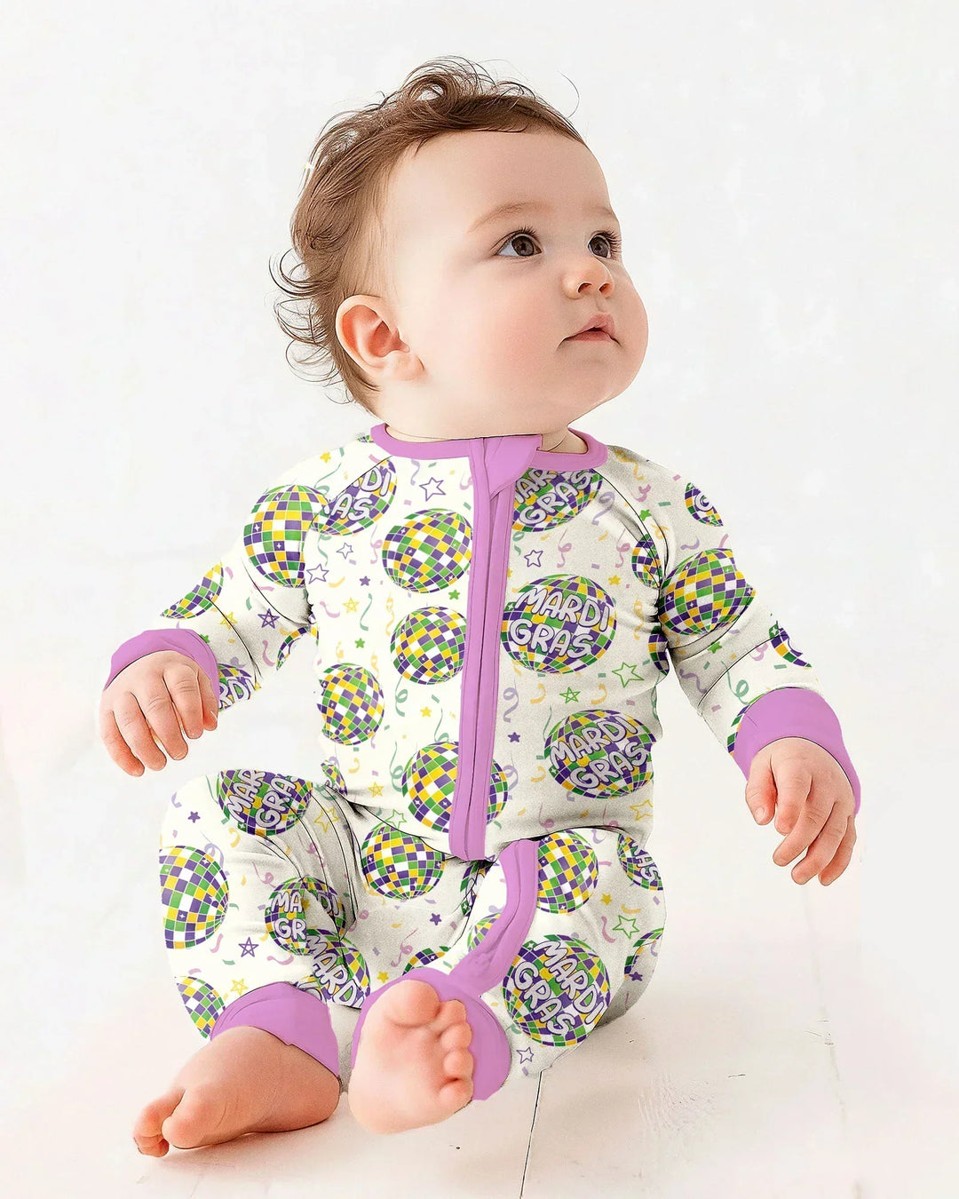 Mardi Gras Disco Ball Bamboo Convertible Zippy