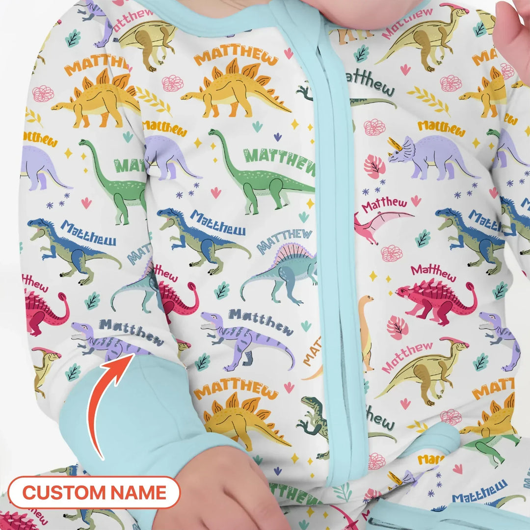 Dino Roar Custom Name Bamboo Convertible Zippy