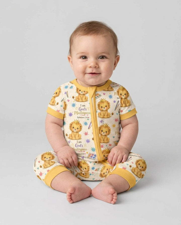 I Am God's Masterpiece Bamboo Shorty Zippy