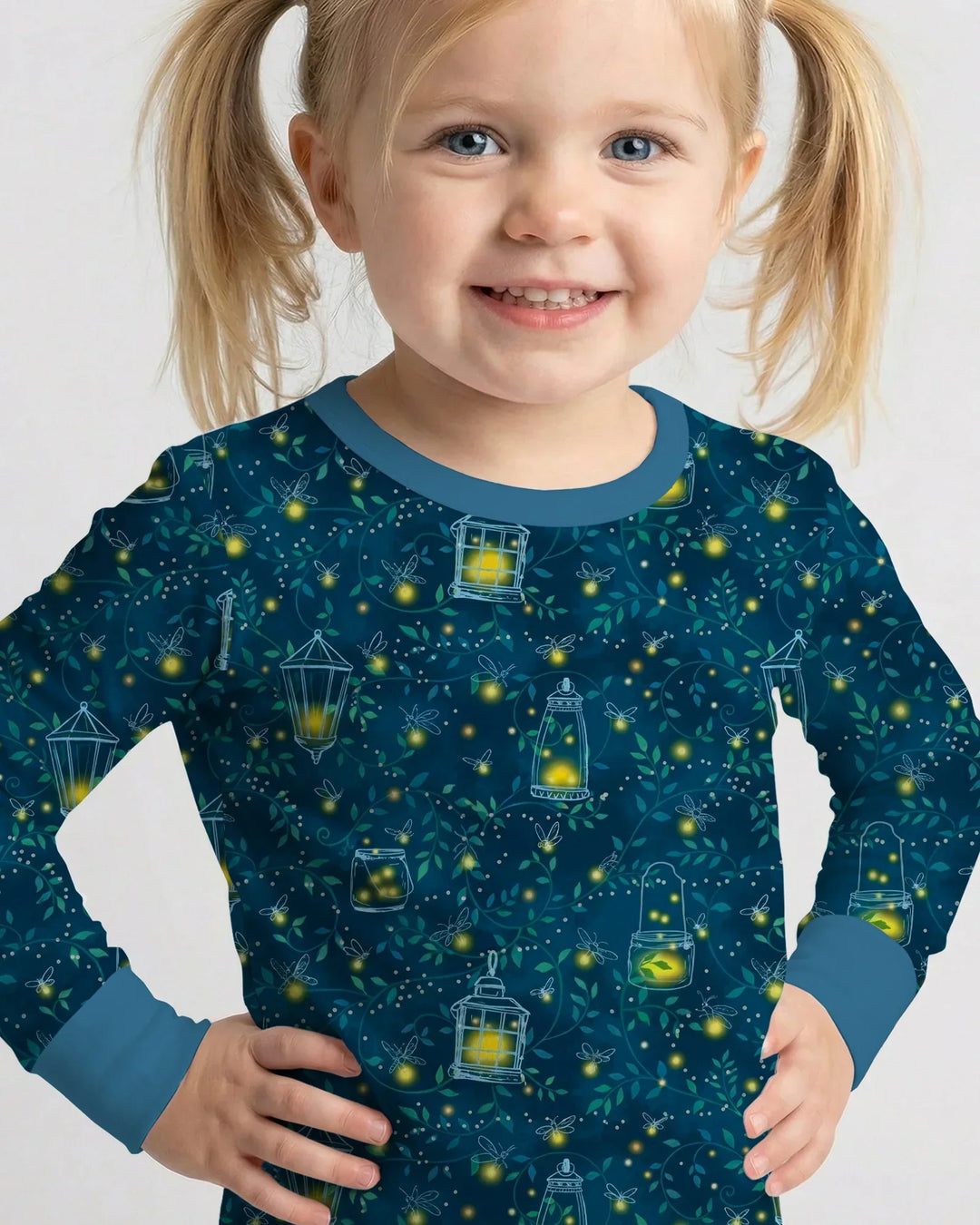 Firefly Evening Forest Bamboo Two Piece Long Sleeve Pajama Set