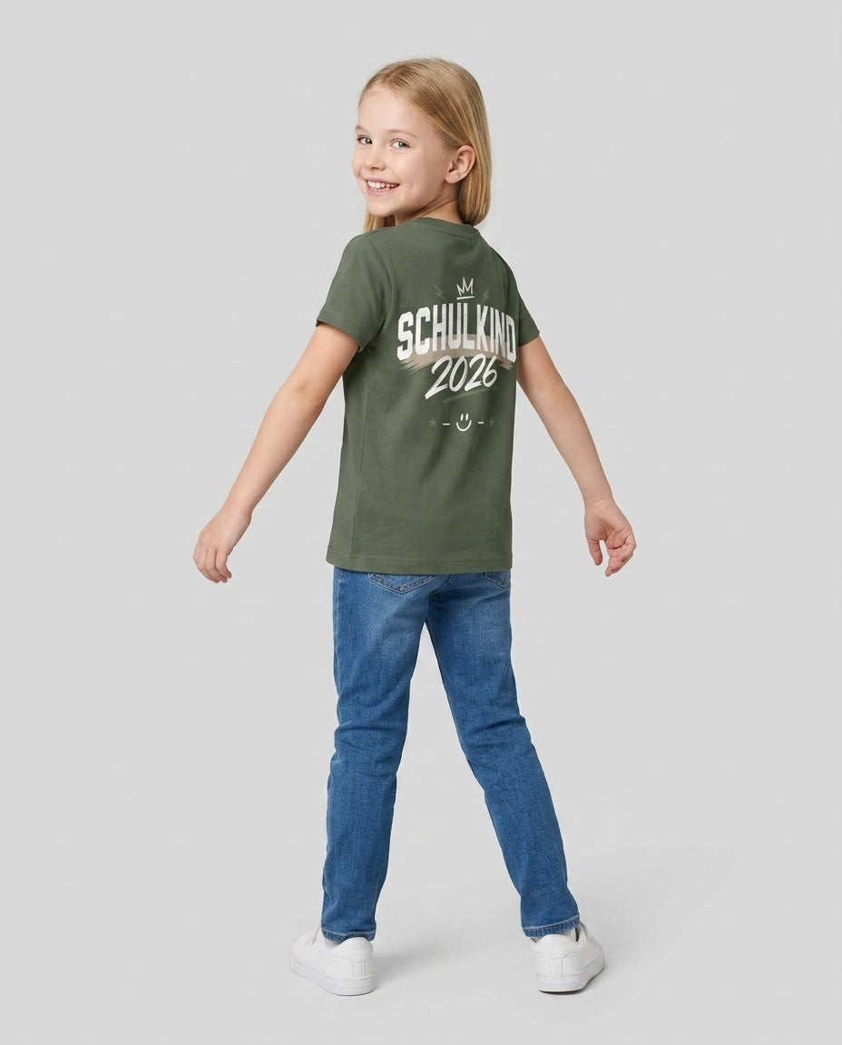 Custom Name First Day of School 2026 Bamboo Crewneck T-Shirt