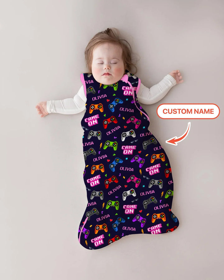 Custom Name Game On Family Matching Bamboo Sleep Bag
