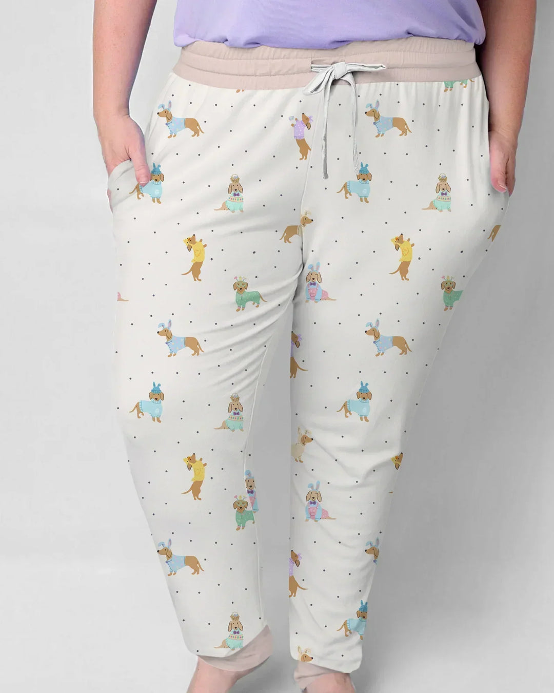 Easter Dachshund Bamboo Women Pajama Set