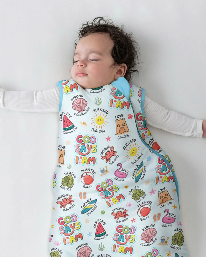 Ocean Breeze, God Says I Am  Bamboo Sleep Bag