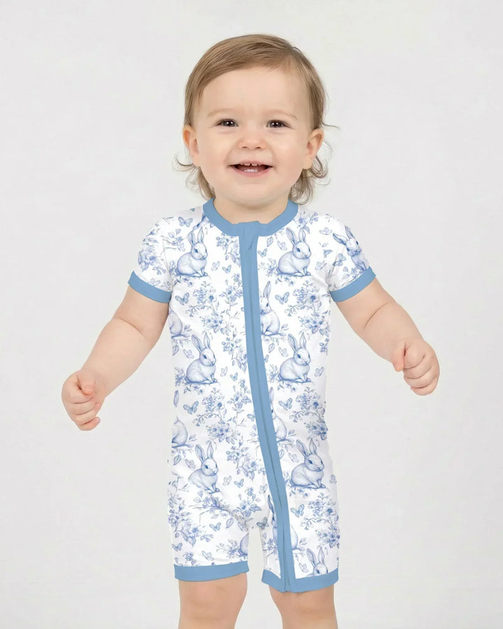 Easter Chinoiserie Toile de Jouy Bamboo Shorty Zippy