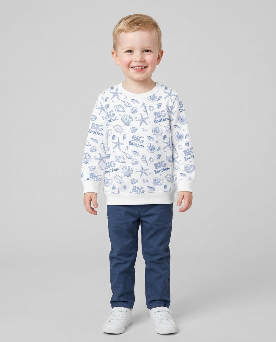 Coquette Seashell Matching Sibling Bamboo Crewneck Sweatshirt