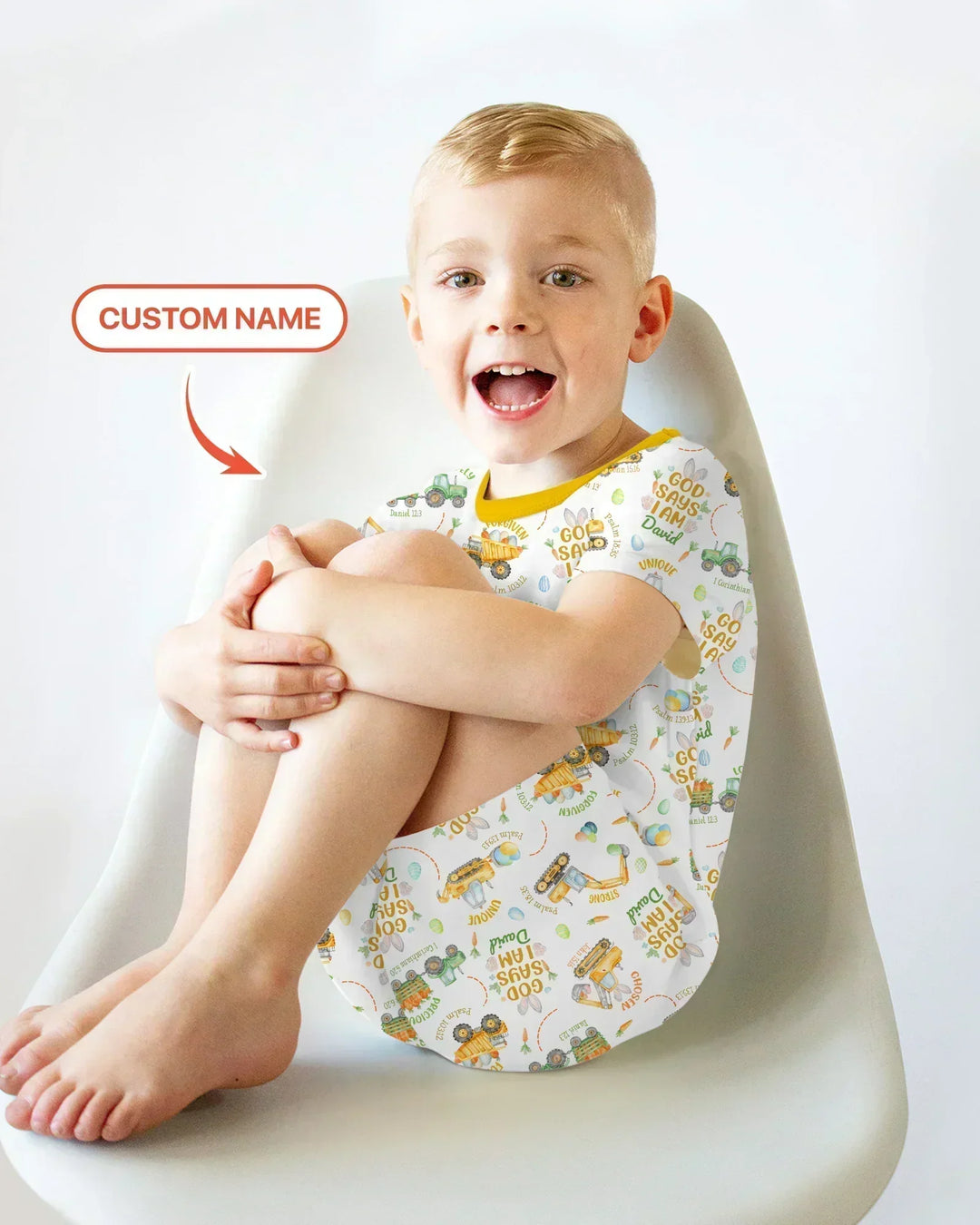 Happy Easter God Says I Am Custom Name Bamboo Two Piece Short Sleeve Shorts Pajama Set