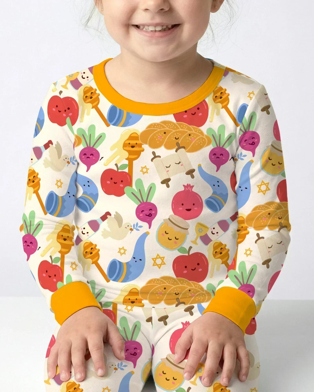 Shana Tova Rosh Hashanah Bamboo Two Piece Long Sleeve Pajama Set