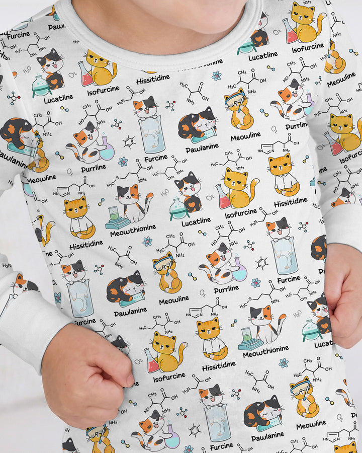 Biochemistry Cat Bamboo Two Piece Long Sleeve Pajama Set