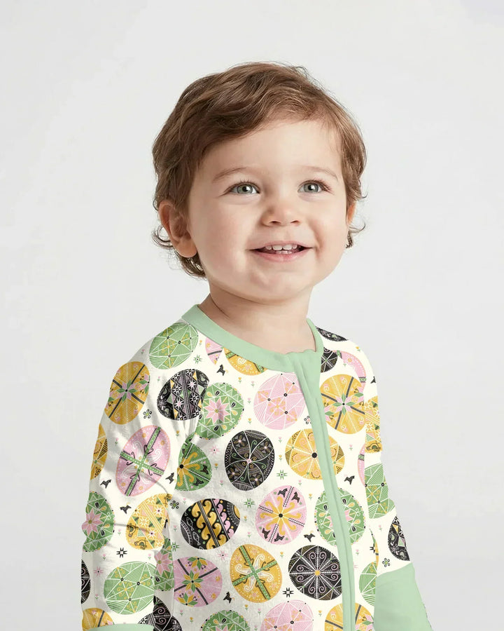 Pysanky Eggs Family Matching Bamboo Convertible Zippy