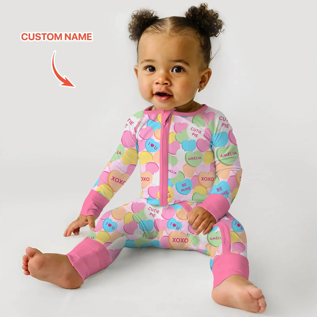 Valentine Candy Crush Family Matching Bamboo Convertible Zippy