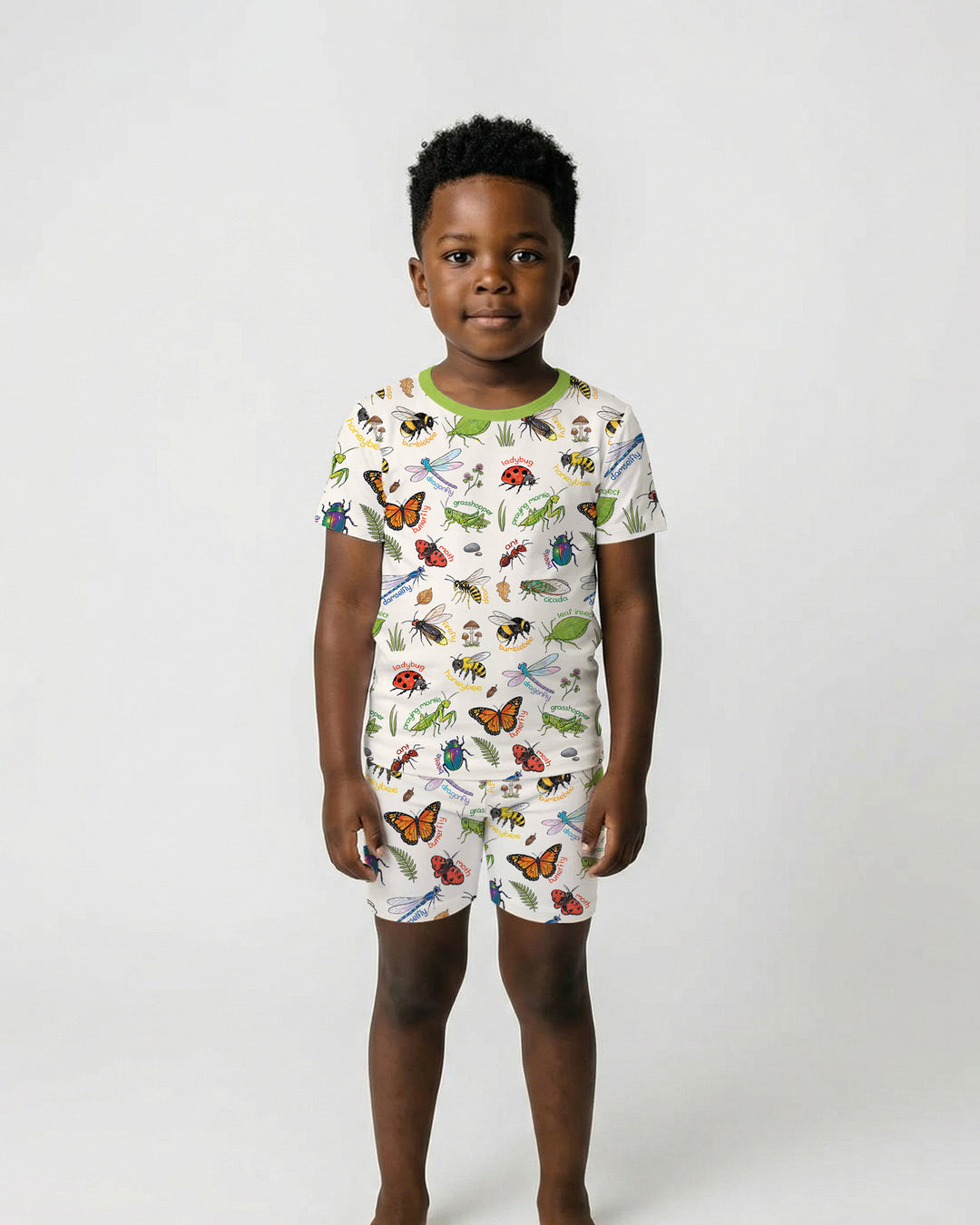 Template Bamboo Two Piece Short Sleeve Shorts Pyjamas Set