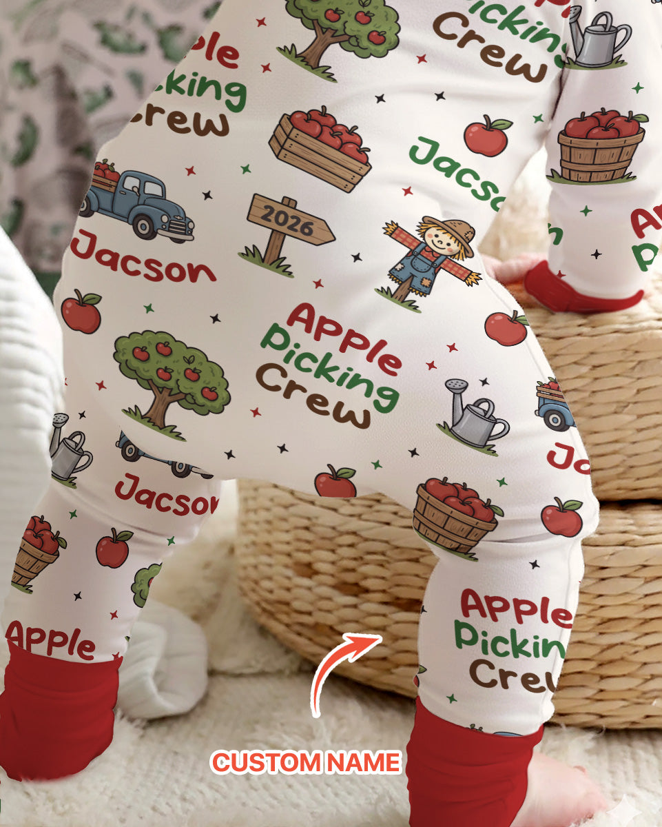 Custom Name Apple Picking Crew Bamboo Convertible Zippy