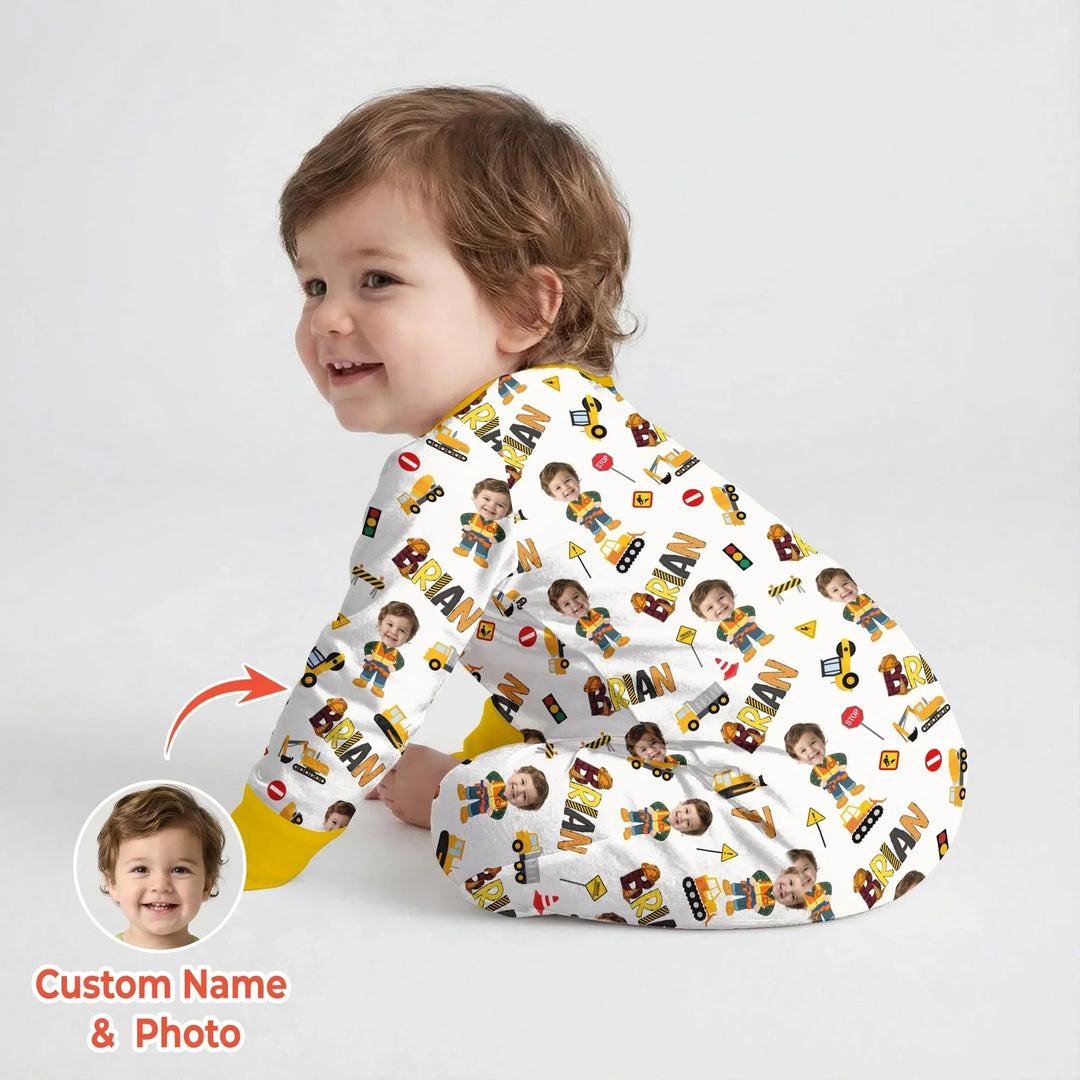 Custom Photo Doodle Little Builder Bamboo Convertible Zippy