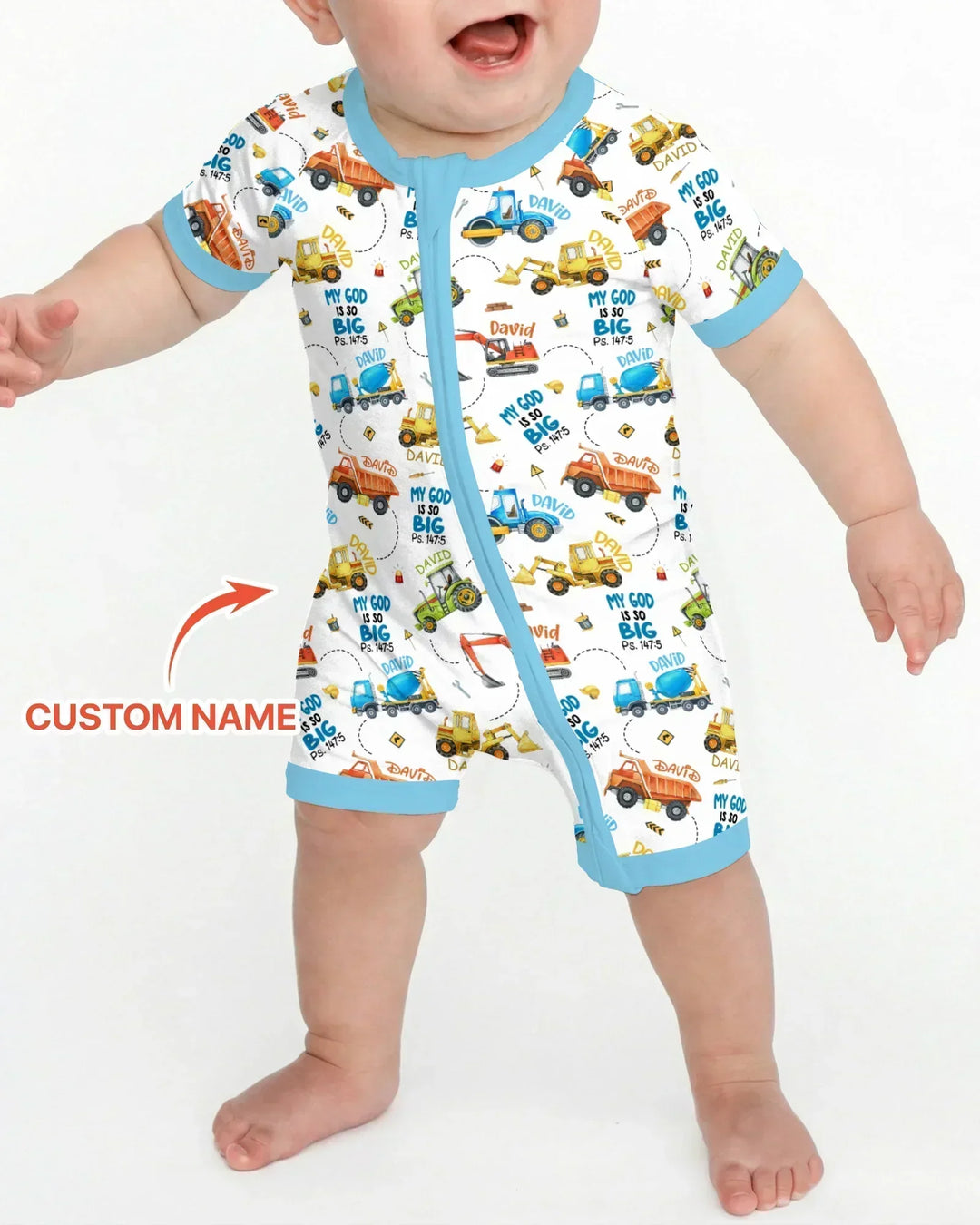 My God Is So Big Custom Name Bamboo Shorty Zippy