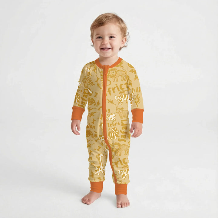 Handdrawn African Animals Bamboo Convertible Zippy