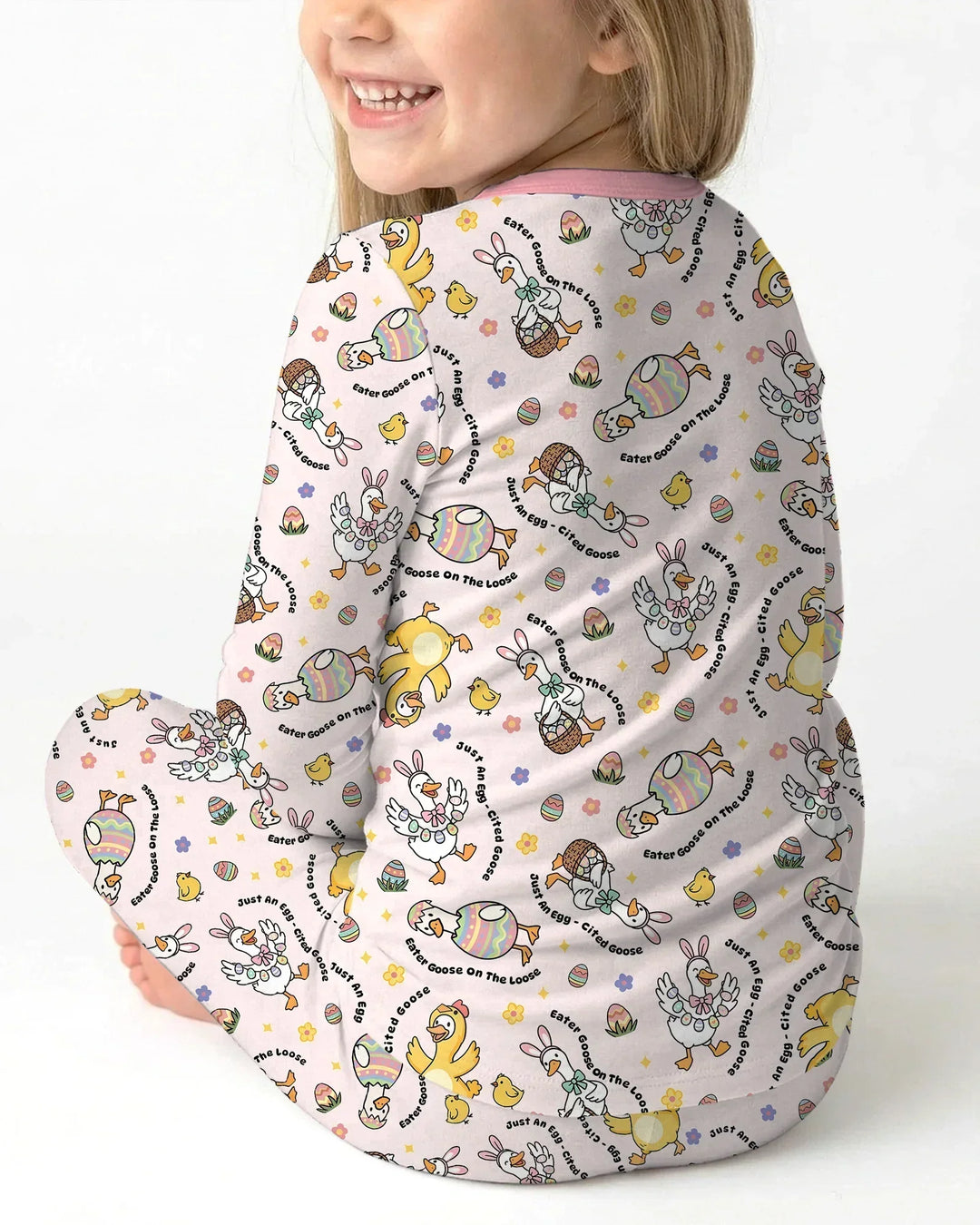 Easter Goose Family Matching Bamboo Two Piece Long Sleeve Pajama Set