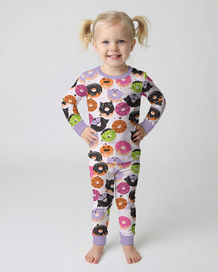 Halloween Donut Bamboo Two Piece Long Sleeve Pajama Set