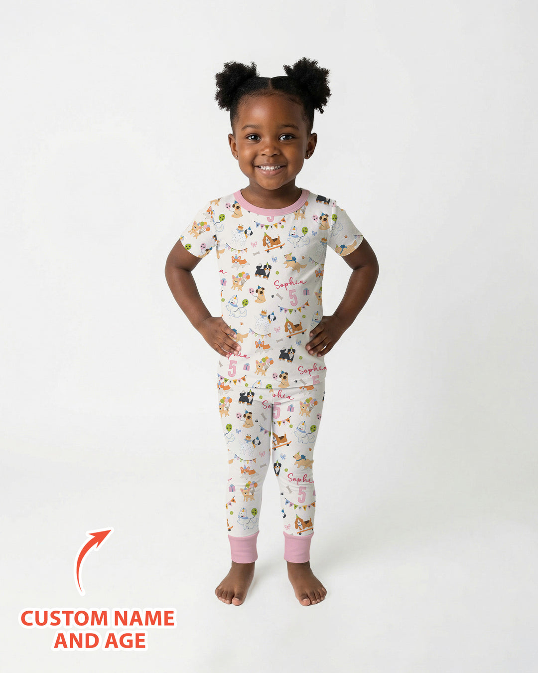 CUSTOM Template Bamboo Two Piece Short Sleeve Pyjamas Set