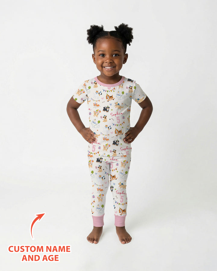 CUSTOM Template Bamboo Two Piece Short Sleeve Pyjamas Set