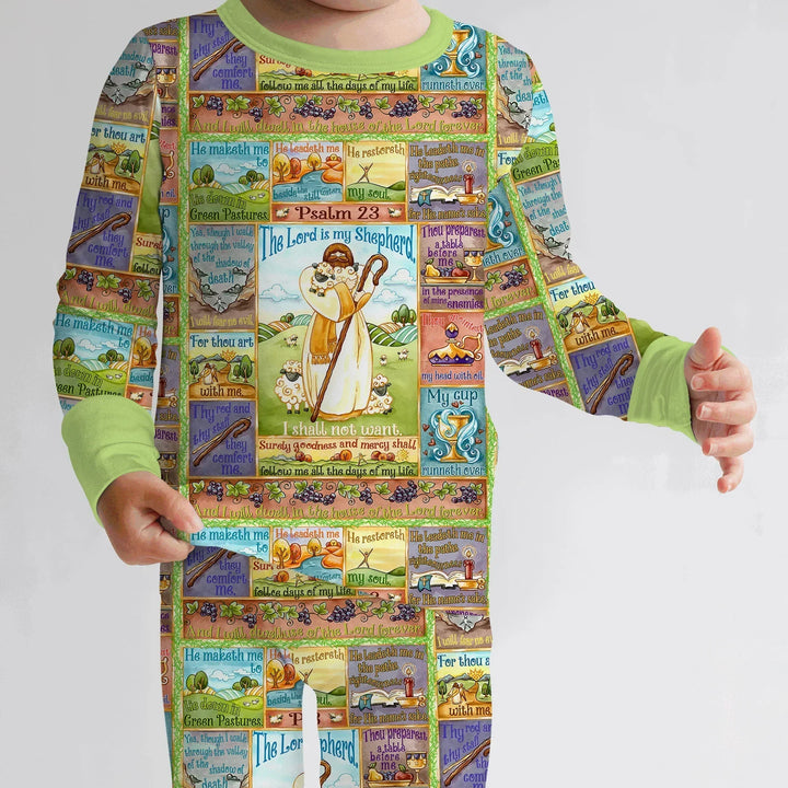 The Lord Is My Shepherd Bamboo Two Piece Long Sleeve Pajama Set