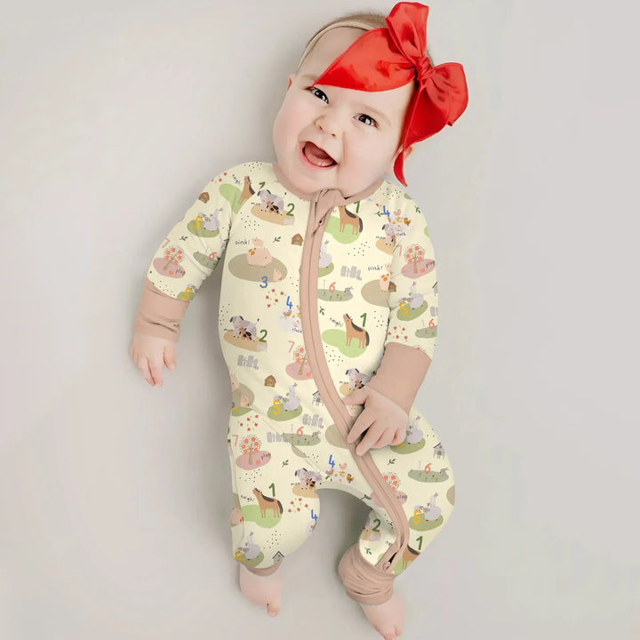 Farm Animal Counting Bamboo Convertible Zippy