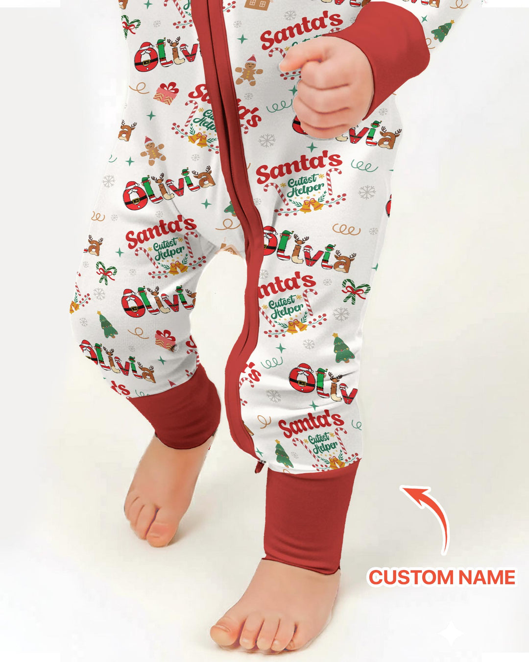 Personalized Santa's Little Helper Bamboo Convertible Zippy