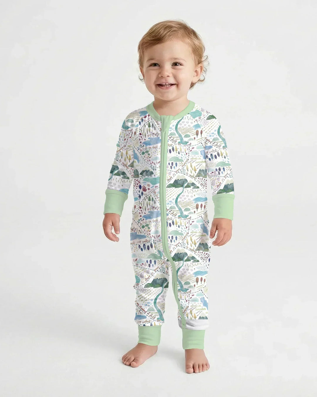 Whimsical Psalms 23 Map Bamboo Convertible Zippy