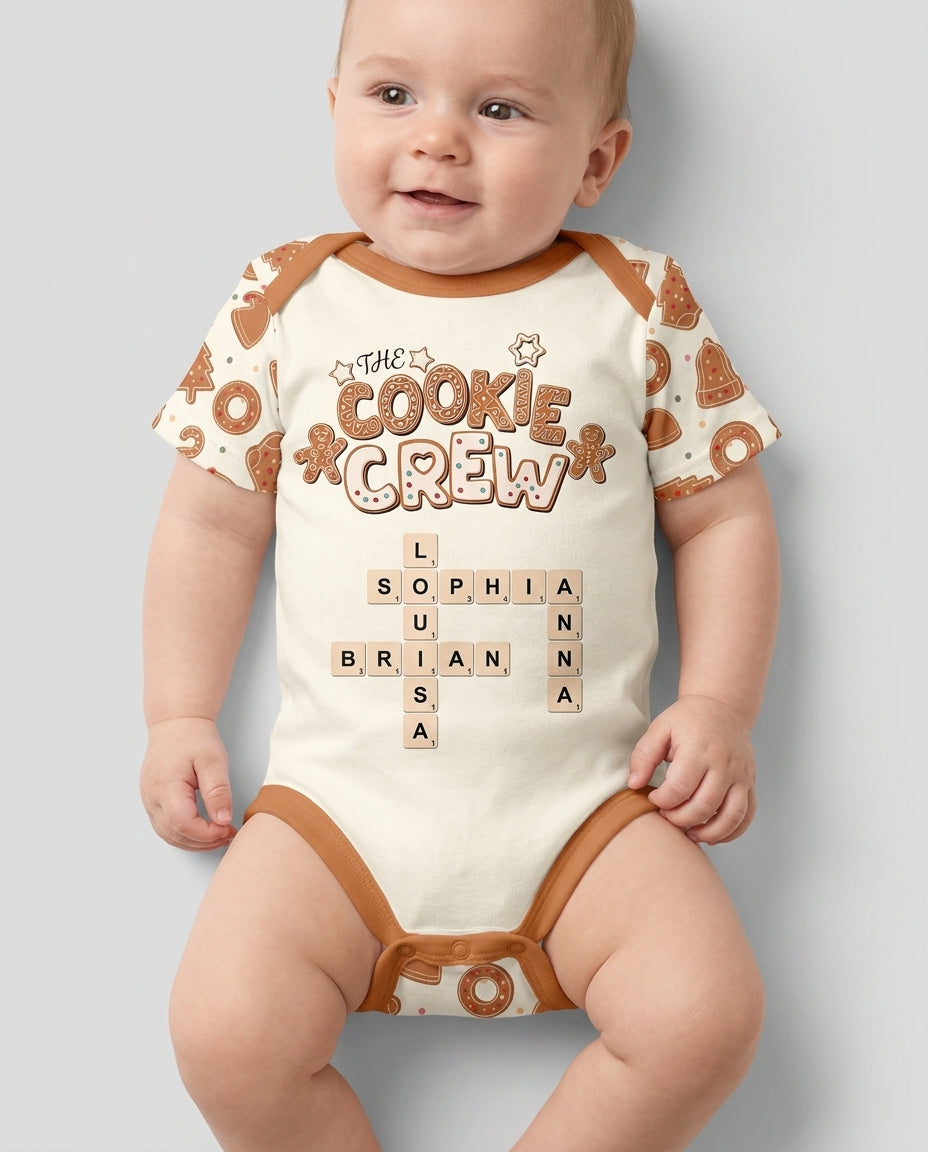 Custom Crossword Cookie Crew Bamboo Bodysuit