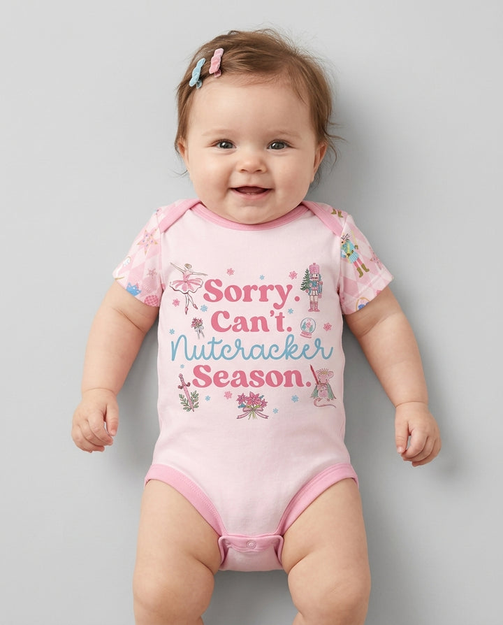 Sorry Can't Nutcracker Season Ballet Christmas Bamboo Bodysuit