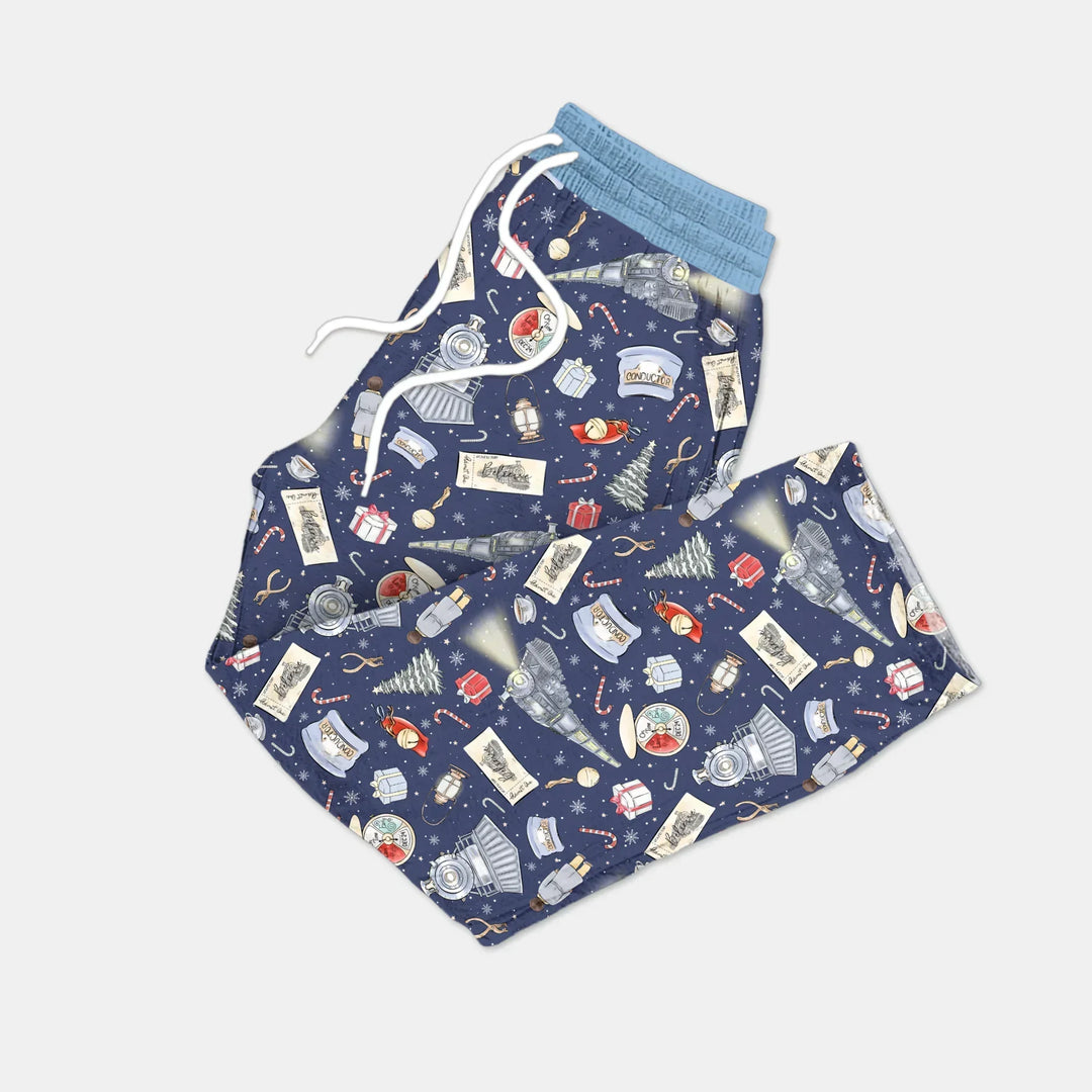 Christmas Train Bamboo Men's Pajama Set