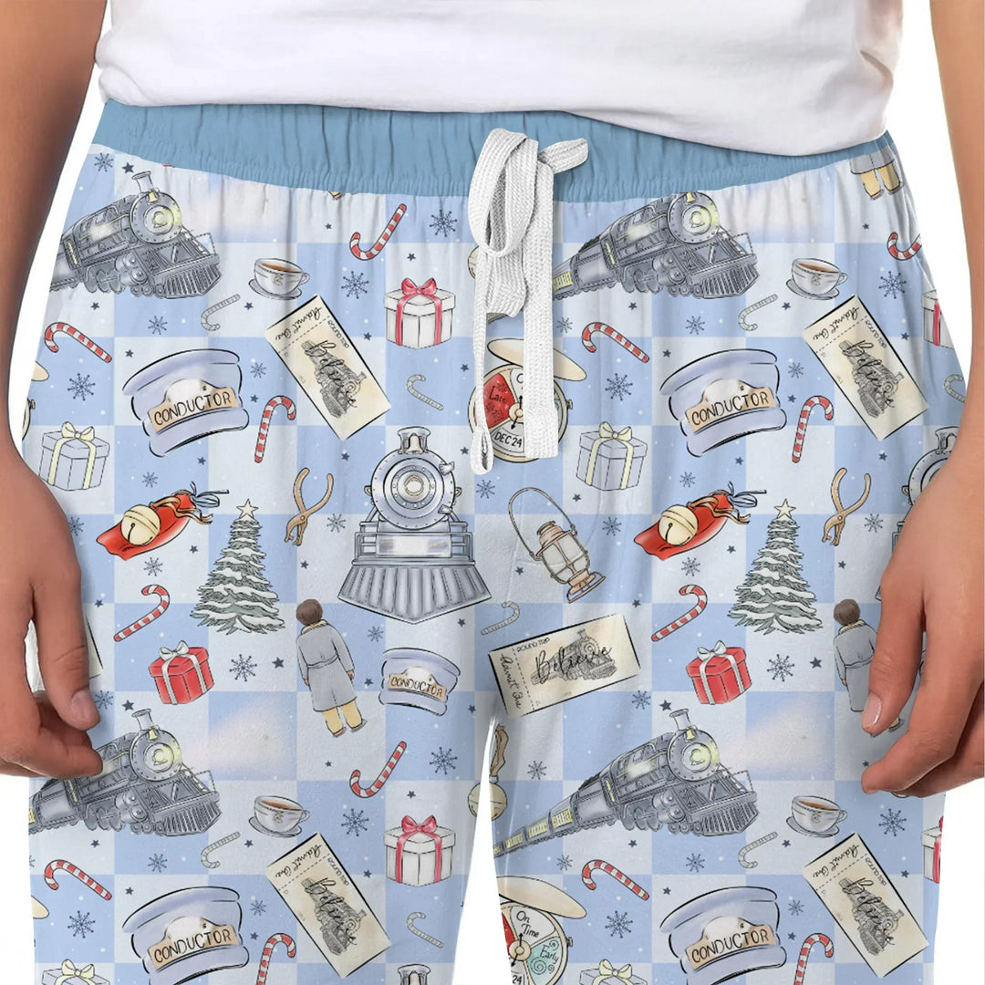 Christmas Train Bamboo Men's Pajama Set