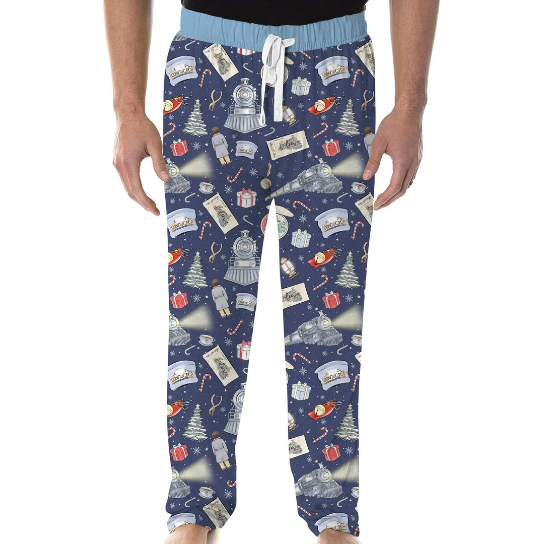 Christmas Train Bamboo Men's Pajama Set