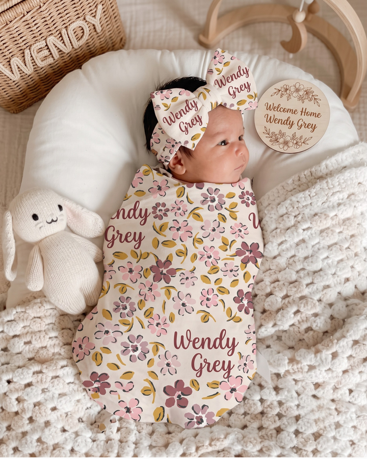 Vintage Wildwood Bloom Bamboo Swaddle Blanket
