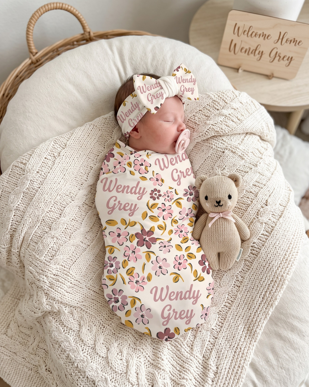 Vintage Wildwood Bloom Bamboo Swaddle Blanket