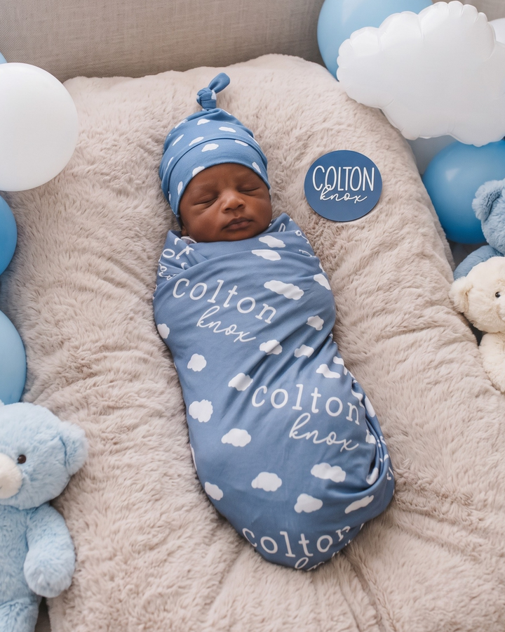 Dreamy Cloud Skies Bamboo Swaddle Blanket