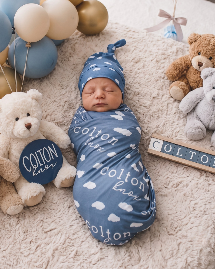 Dreamy Cloud Skies Bamboo Swaddle Blanket