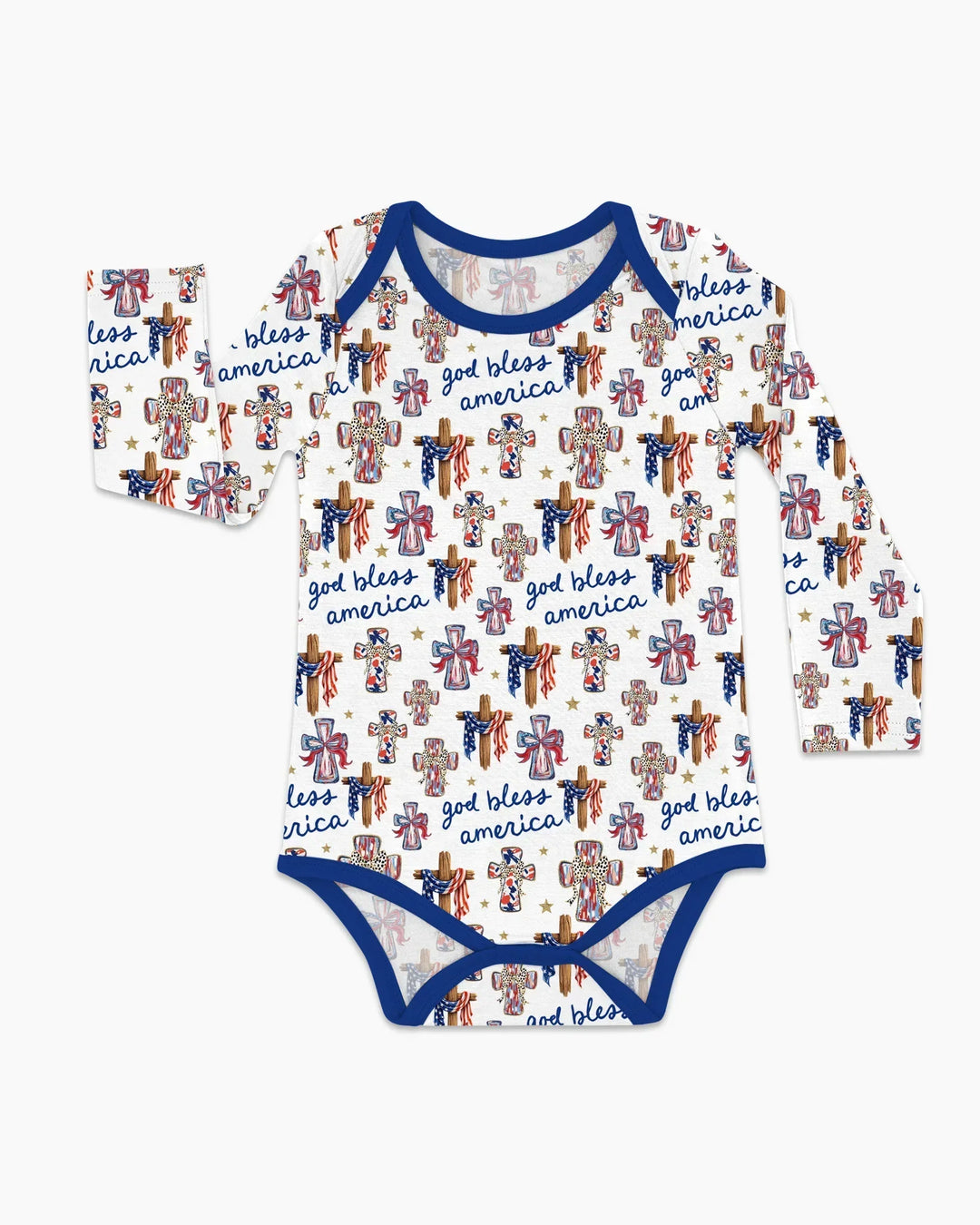 God Bless America Family Matching Bamboo Bodysuit