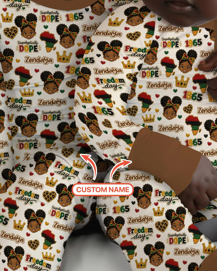 Custom Name Juneteenth Unapologetically Dope Bamboo Convertible Zippy
