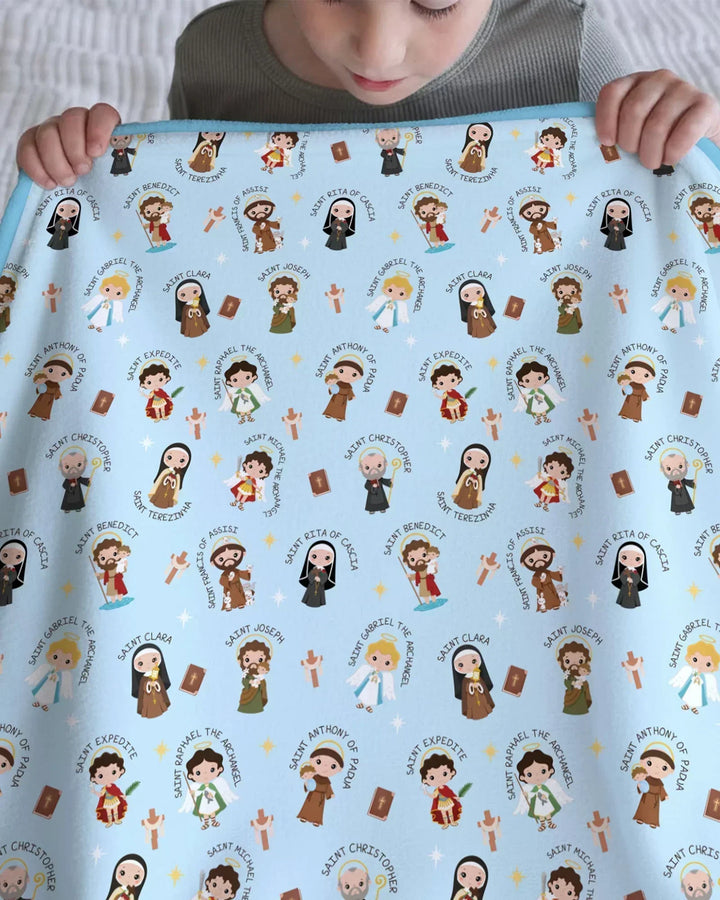 Saints in the Clouds Bamboo Blanket