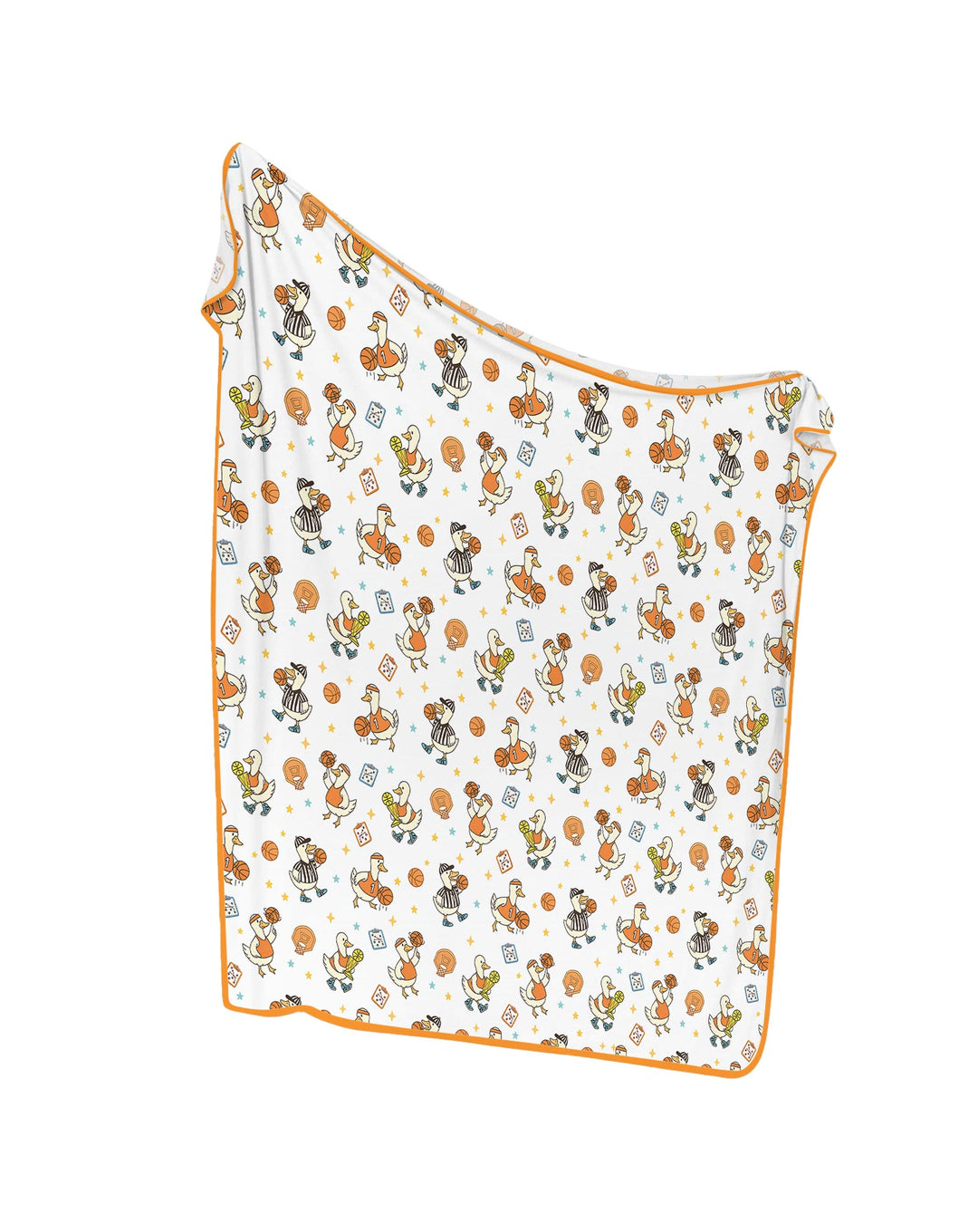 Silly Goose Playing Basketball Bamboo Blanket