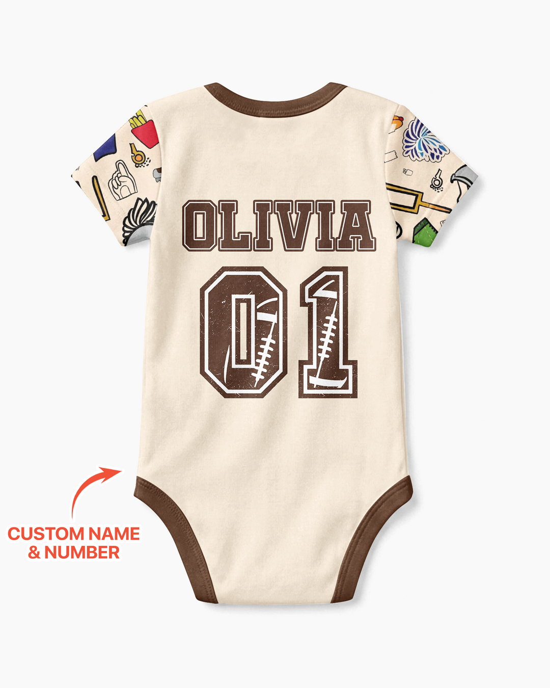 On Sundays We Watch Football With Daddy Family Matching Bamboo Bodysuit