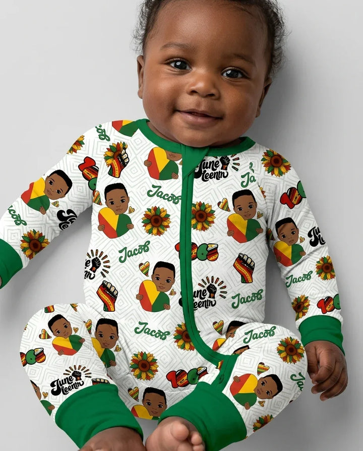Custom Name Bloom in Freedom Bamboo Convertible Zippy