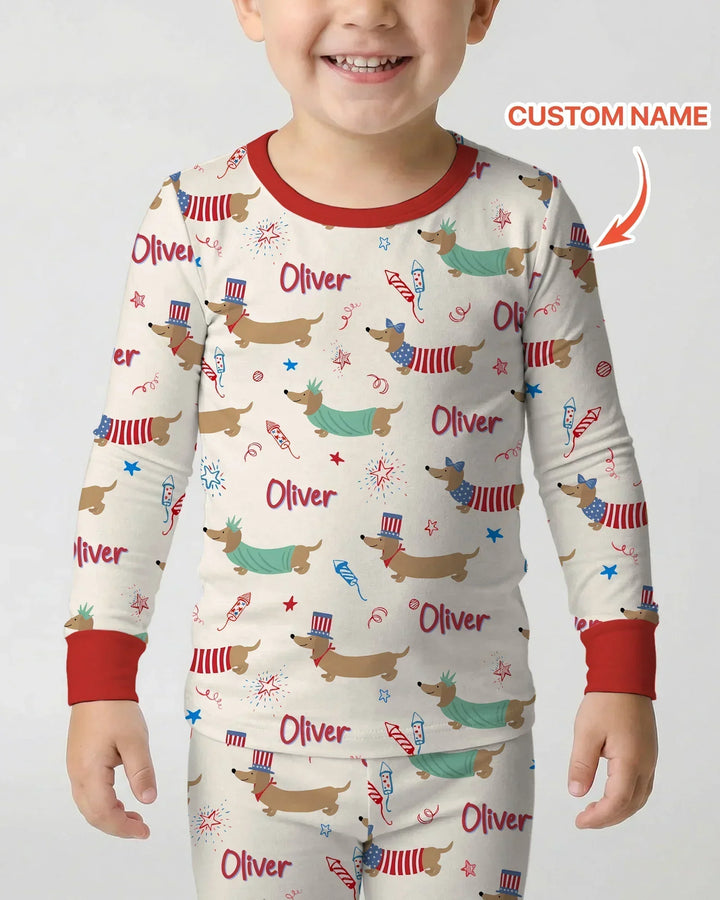 250 Years Of Freedom Bamboo Two Piece Long Sleeve Pajama Set
