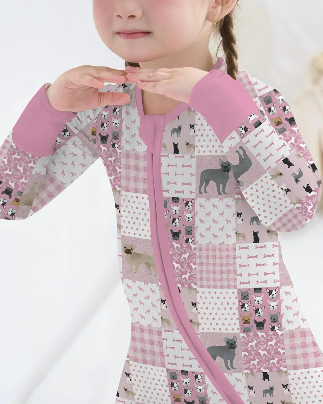 Frenchies Patchwork Family Matching Bamboo Convertible Zippy