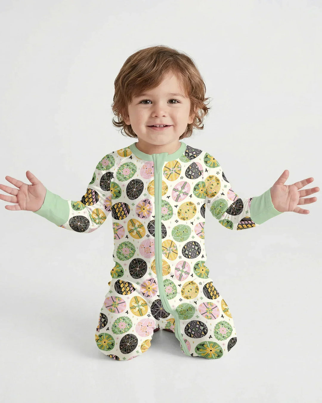 Pysanky Eggs Family Matching Bamboo Convertible Zippy
